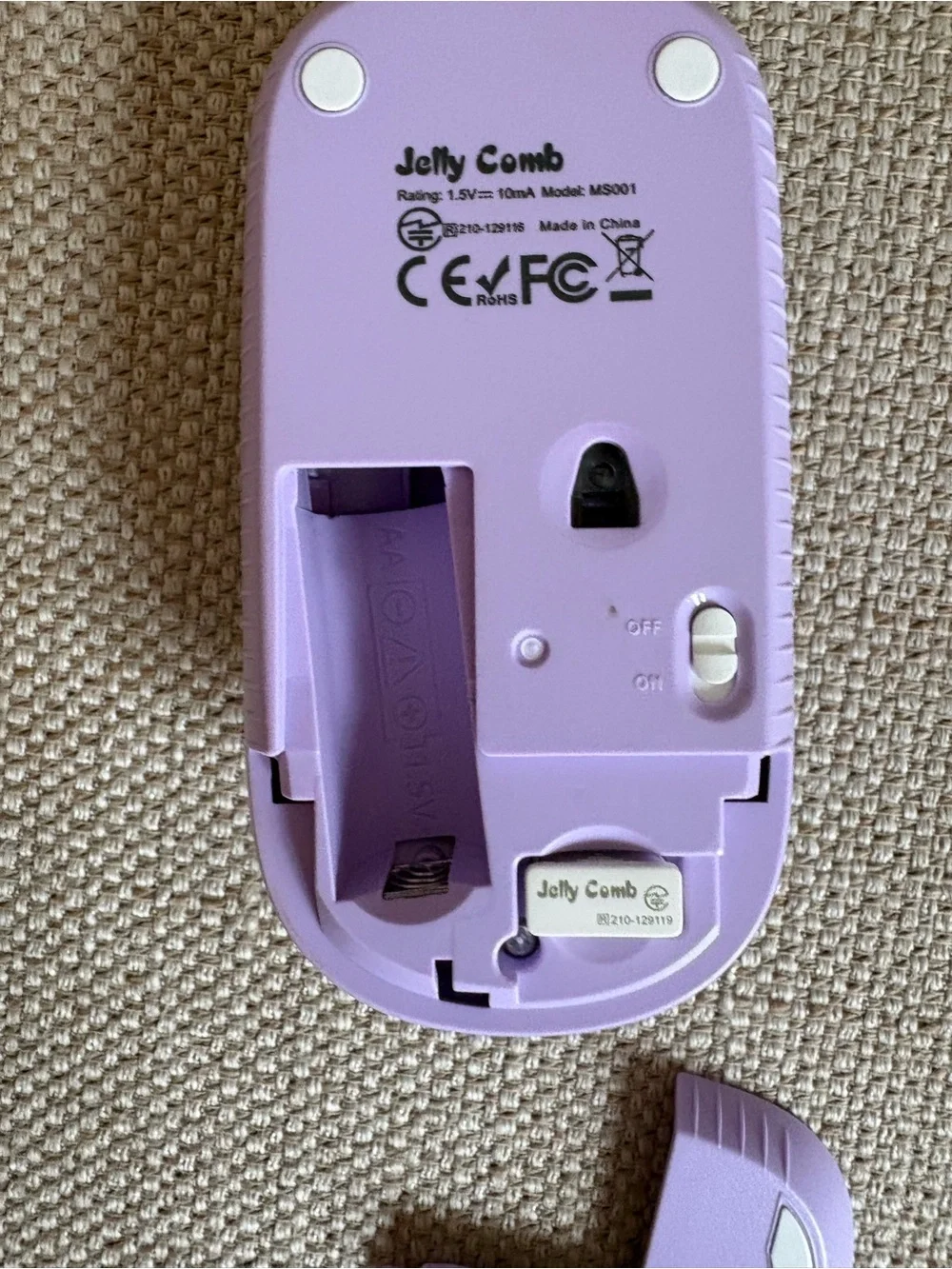 Wireless Jelly Comb Lavender Mouse 💜💜💜
